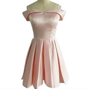 NWT Pink Off The Shoulder Party Prom Sweet 16 Quinceanera Event Dress